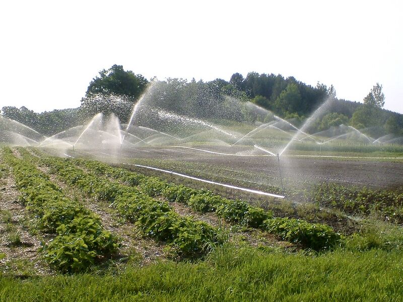 Fichier:Irrigation Tuyaux aluminium Arrosage champ Vallon des sources 2007.jpg